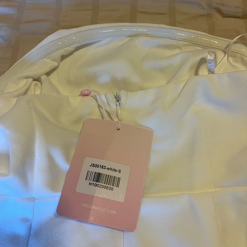 Hello Molly Asymmetrical White Dress - Picture 5 of 5